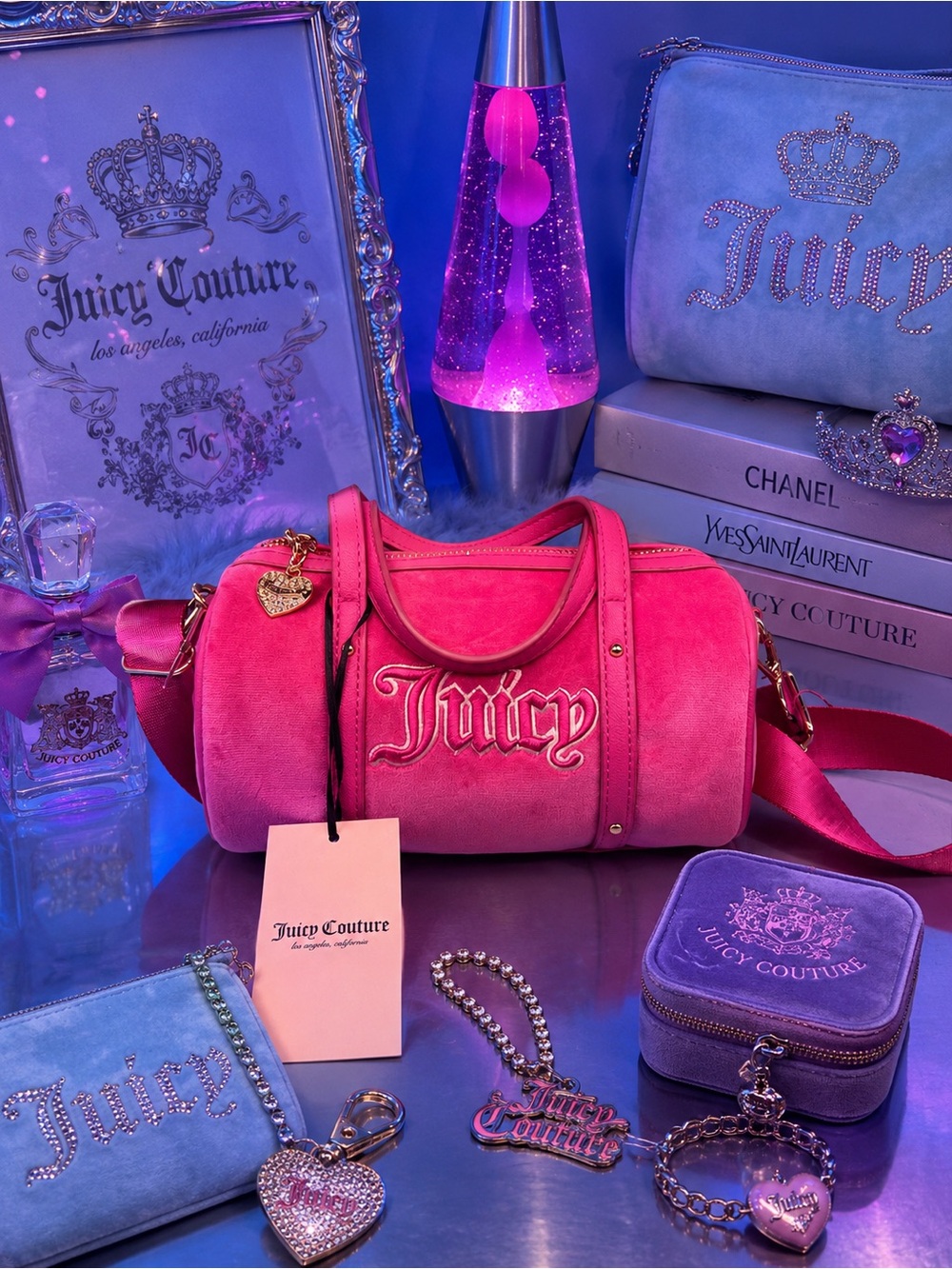 Juicy couture queen of everything barrel purse